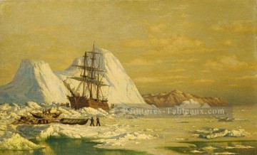  Bradford Art - Un incident de chasse à la baleine Bateau paysage marin William Bradford